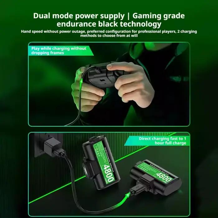 Kit de chargement pour manette Xbox Series X avec batteries Elite de haute capacité pour manettes Xbox One et Series X/S