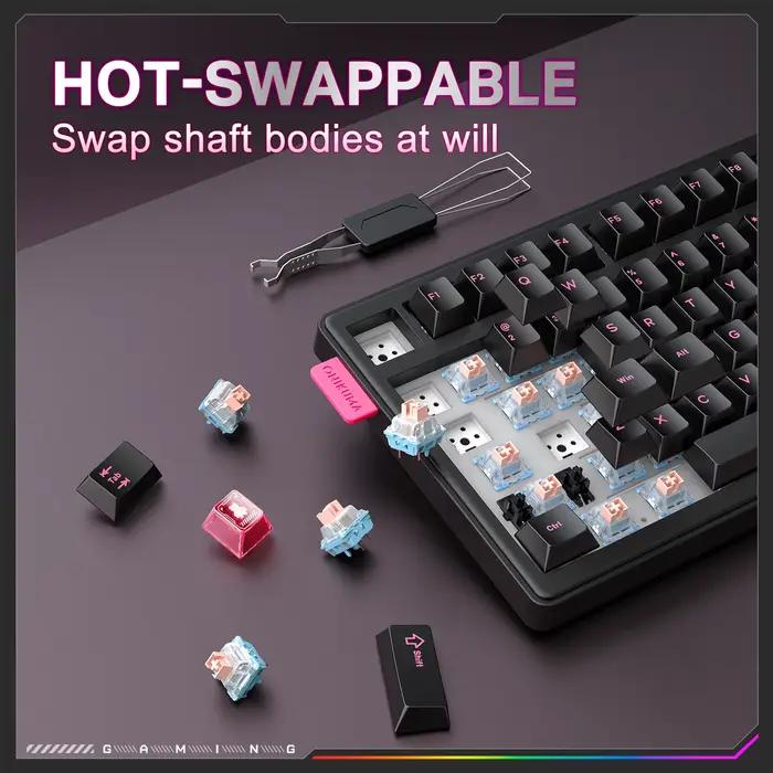 Onikuma 2025 nouveau clavier mécanique de jeu Mt706 Rgb 2.4g/filaire/Bt