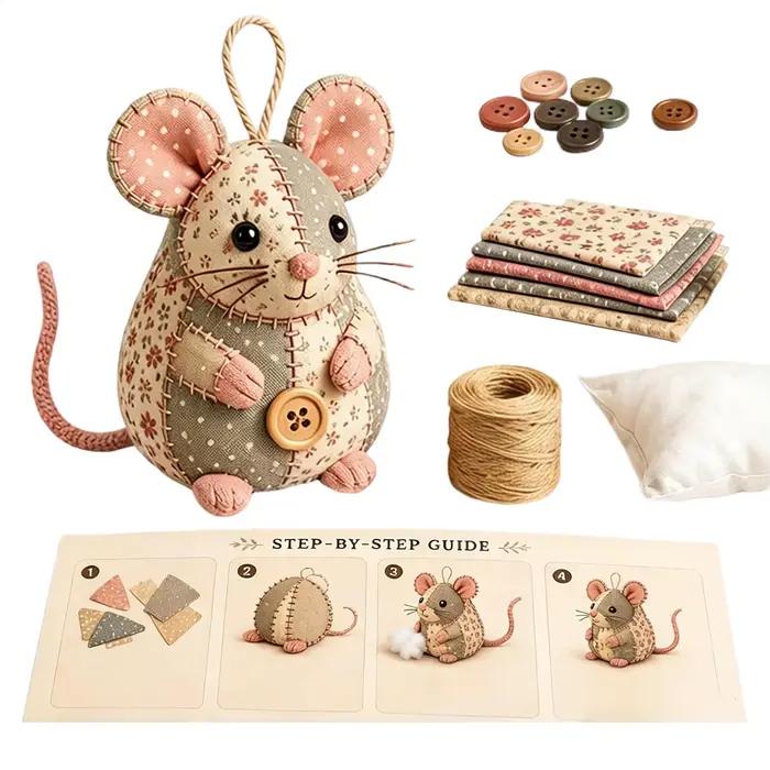 Kit de Matériel DIY pour la Création de Souris Artisanales – Ornement