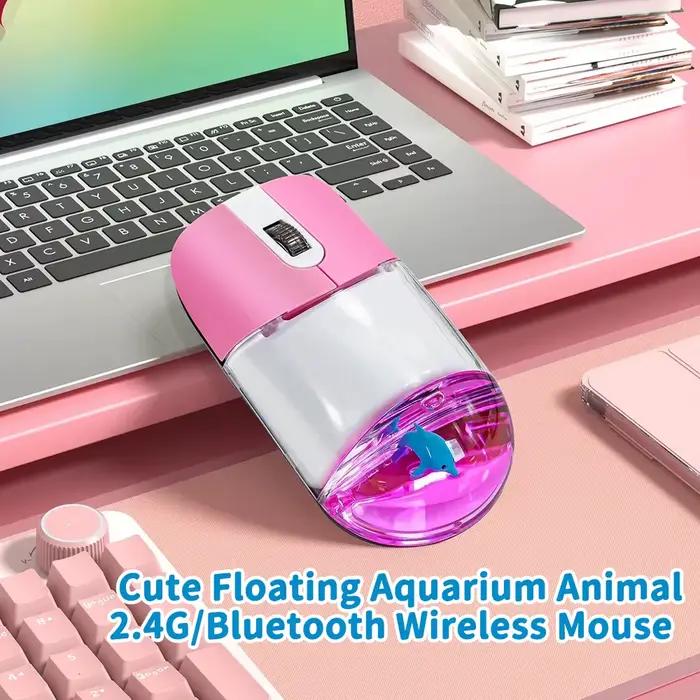 Souris Optique Sans Fil Frutiger Aero Aqua 2.4G/Bluetooth
