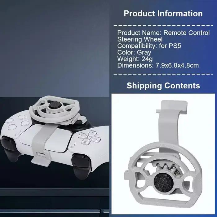 Pour PS5 pour PS5 Pro/contrôleur de jeu mince Mini volant d'impression 3D-accessoire de jeu de remplacement auxiliaire Durable