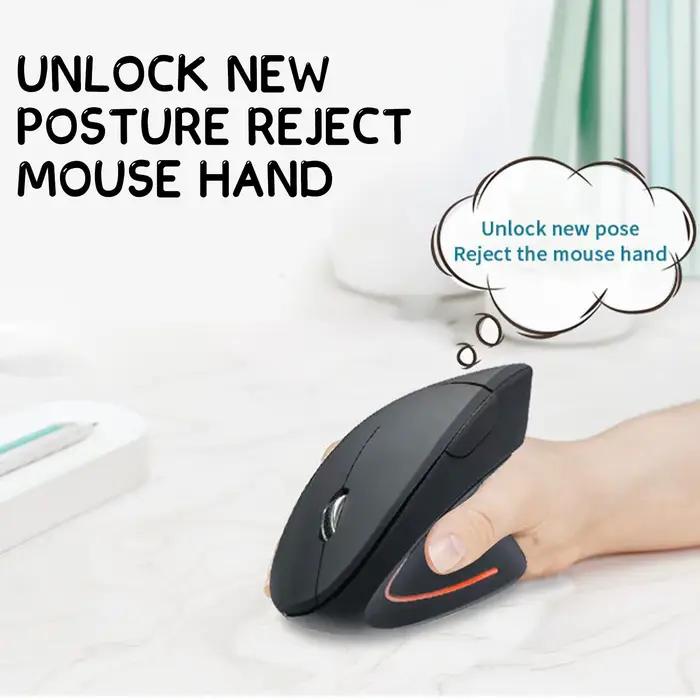 Souris de jeu verticale sans fil CUJMH ergonomique avec technologie 2.4Ghz pour ordinateur portable et bureau occasions de jeu intense à offrir