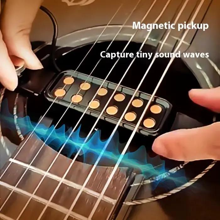 Nouveau micro pour guitare acoustique à capteur magnétique pour trou de sonorisation avec câble audio et contrôleur de volume et de tonalité, pièces et accessoires pour guitare