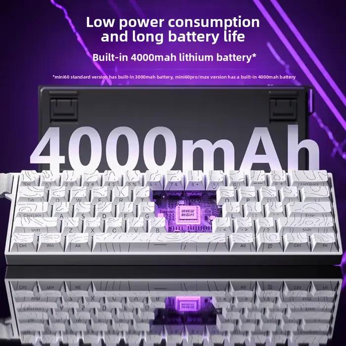 AULA MINI60HE clavier à axe magnétique à trois modes