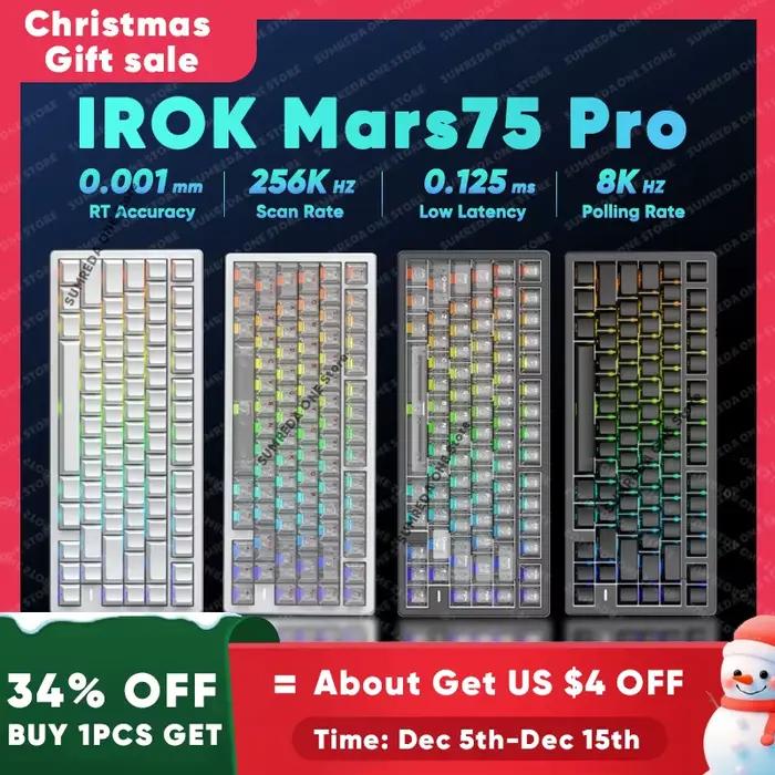 IROK Carotmas Mars75 Pro Mercury68 mars68 pro clavier mécanique magnétique de jeu 75% 0.001mm 8K 0.125ms