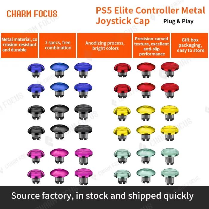 Kit d'accessoires de anciers de pouce en métal pour manette PS5 Dualsense Edge