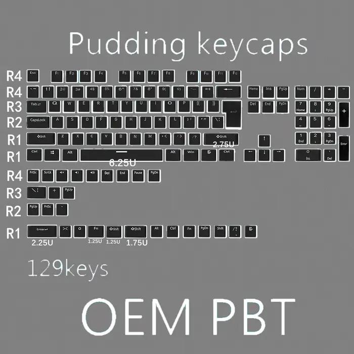 Clavier mécanique avec touches Pudding