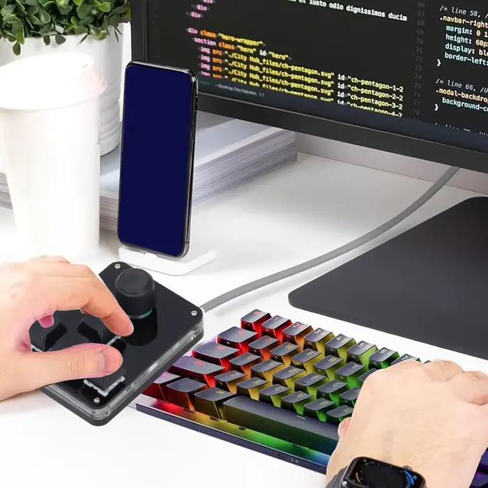 【Nouveau】 Clavier USB à 4 touches et 1 bouton rotatif