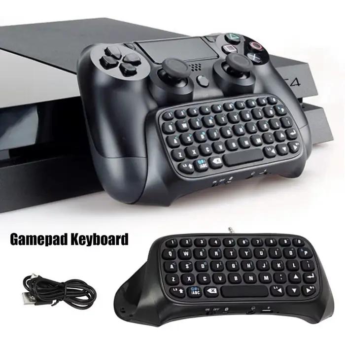 Manette de jeu sans fil avec clavier V3.0 Bluetooth détachable USB pour PS4