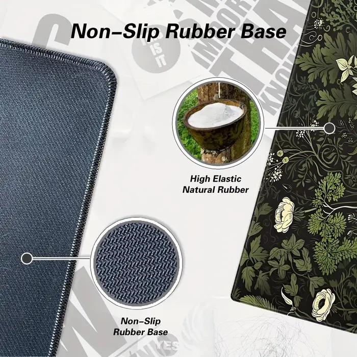 Grand tapis de souris plante florale verte botanique