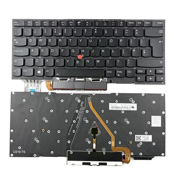 Clavier rétroéclairé US/UK/Latin/Russe/Estonien/Canadien/Français/Hongrois pour Lenovo Thinkpad X1 Carbon Gen 7ème 8ème génération 2019 2020