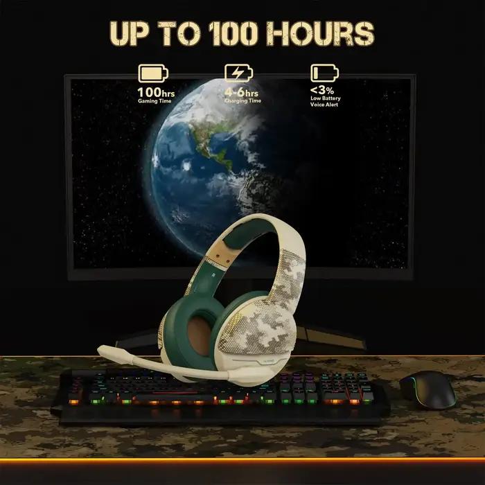 NUBWO G08 casque de jeu sans fil avec micro 2.4 GHz