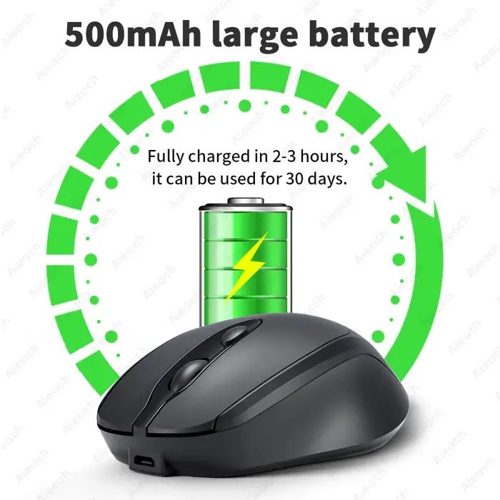 Aieach souris Bluetooth sans fil Rechargeable