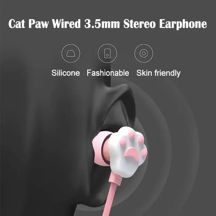 Écouteurs patte de chat stéréo 3.5mm