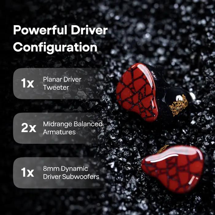 Linsoul Punch Audio Martilo IEM 1 planaire + 2 BA + 2 DD écouteur Hifi avec basse immersive et câble Interchangeable personnalisé