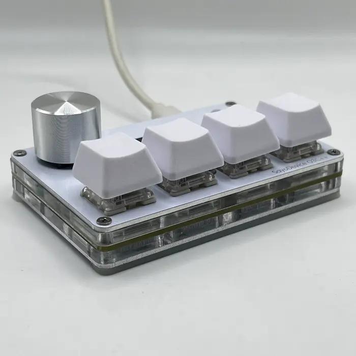 Clavier 4+4 touches SayoDevice O3C++ OSU Rapid Trigger avec interrupteurs magnétiques linéaires Gateron KS-20 blancs