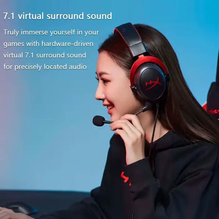 Cloud II casque de jeu Hi-Fi 7.1 son Surround/micro détachable/carte son USB pour PC PS