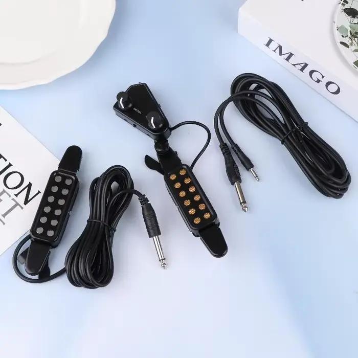 Nouveau micro pour guitare acoustique à capteur magnétique pour trou de sonorisation avec câble audio et contrôleur de volume et de tonalité, pièces et accessoires pour guitare