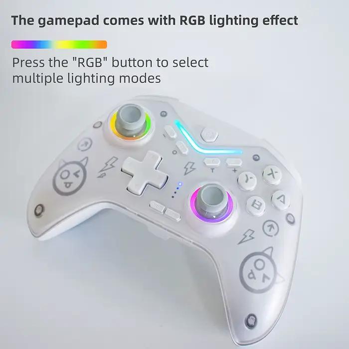 Manette de jeu sans fil CM-619 éclairage RVB compatible Nintendo Switch Android iOS PC gaming compétitif occasions spéciales