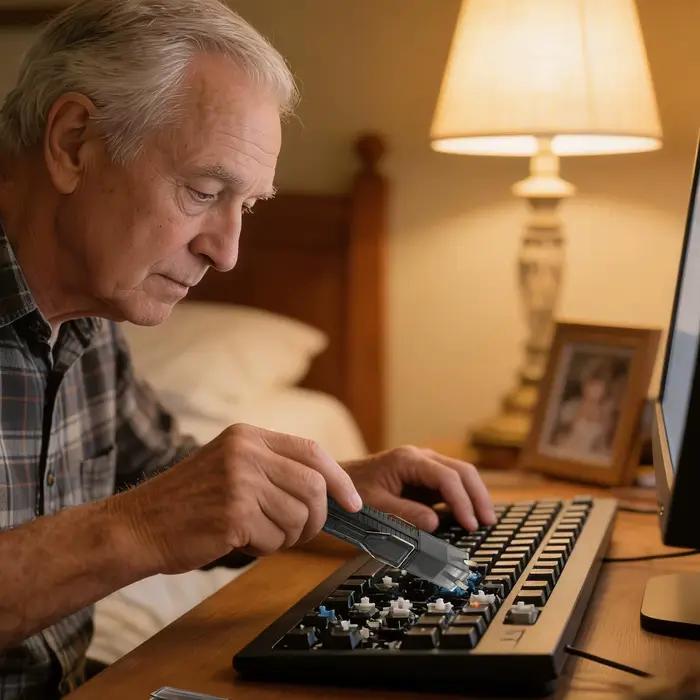 Extracteur de touches de clavier avec poignée à 4 griffes