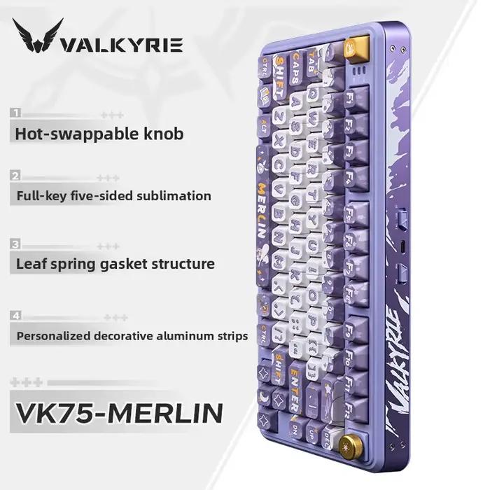 VALKYRIE VK75 clavier mécanique personnalisable filaire/Bluetooth/Triple mode