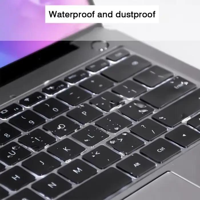 Housse de clavier transparente pour MacBook Pro 16.2 M4 M3 M2 A3403 A3186 A2991 A2780 A2485 A2141