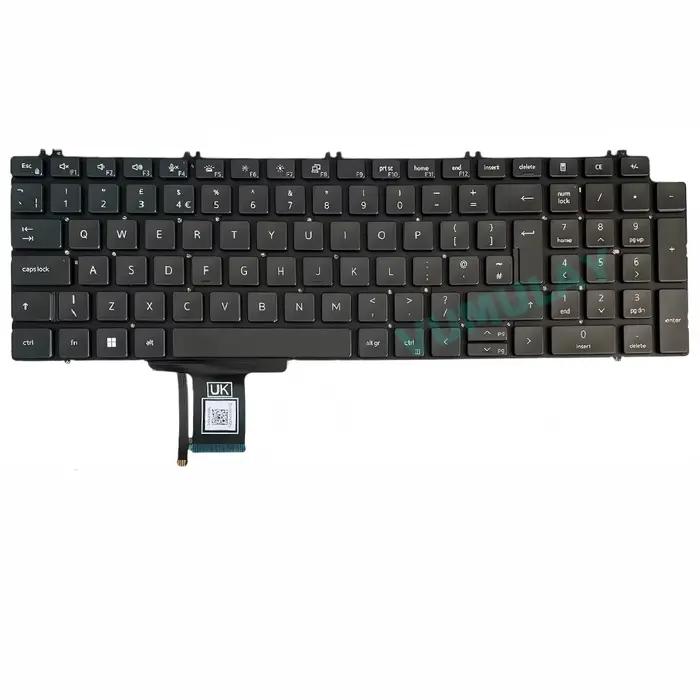 Clavier rétroéclairé Latin/UK/Français/Portuguese pour DELL Precision 7750 7760 7550 7560 0KG9G3 DLM19L5 0713DM 01WYH2 0P2K2J 0MH69P 0M8M7D 06H2H7 6H2H7