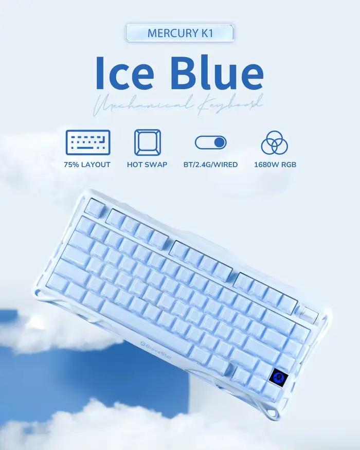 Mercury K1 75% clavier de jeu bleu