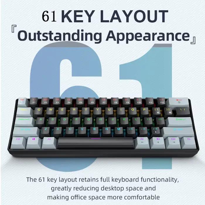 Clavier de jeu mécanique filaire K61