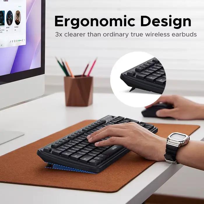 UGREEN 2.4G clavier sans fil 104 touches Ultra-mince disposition US RU
