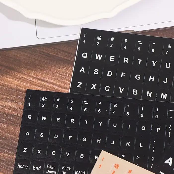 Anglais 120 touches mat Standard étanche clavier autocollants lettre Alphabet