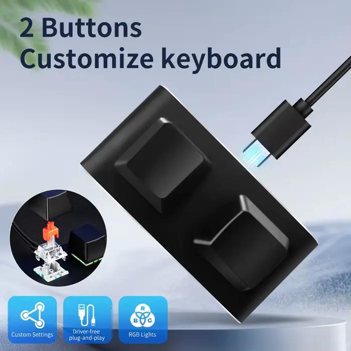 2 touches filaire personnaliser clavier rvb programmation Macro