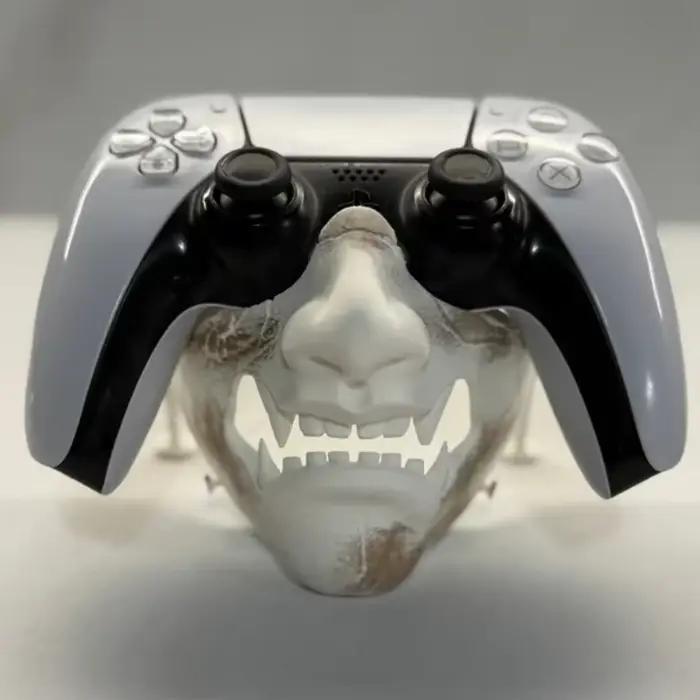 Support de manette de jeu en forme de masque de samouraï