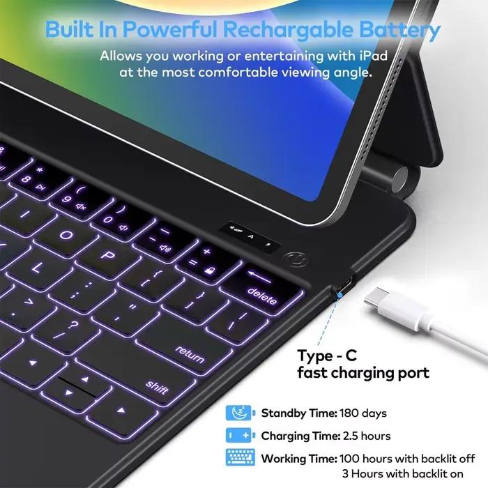 Clavier magique pour iPad 11e génération A16 2025 11 "A3354 A3355
