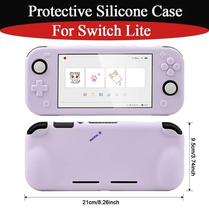 Coque de protection en silicone élégante pour Switch Lite 9 couleurs antidérapante coque de remplacement accessoire de jeu pour Switch Lite occaions spéciales cadeau pour gamer