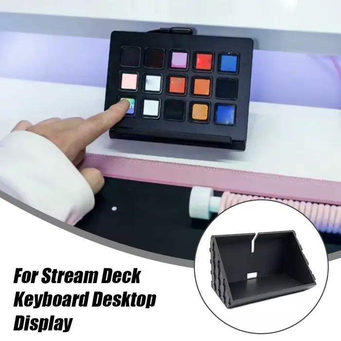 Présentoir de bureau pour clavier de pont de flux impression 3D en PLA+ couleur bleu clair design moderne et élégant pour streamers et passionnés de jeux