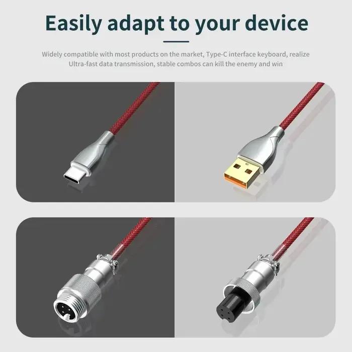 Câble de clavier USB C pour clavier de jeu mécanique