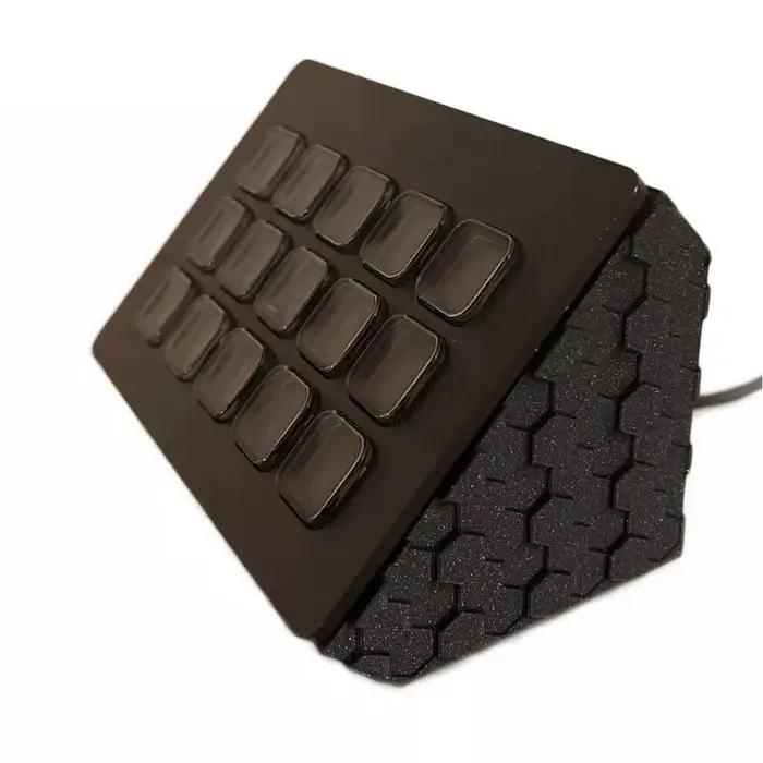 Présentoir de bureau pour clavier de pont de flux impression 3D en PLA+ couleur bleu clair design moderne et élégant pour streamers et passionnés de jeux