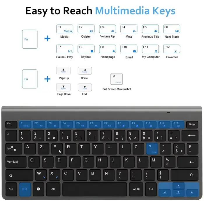 Clavier sans fil ultra fin AZERTY