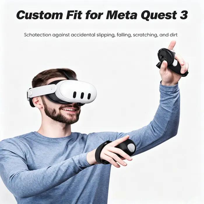 Ensemble d'accessoires entièrement en silicone pour Meta Quest 3 | Poignées de manette