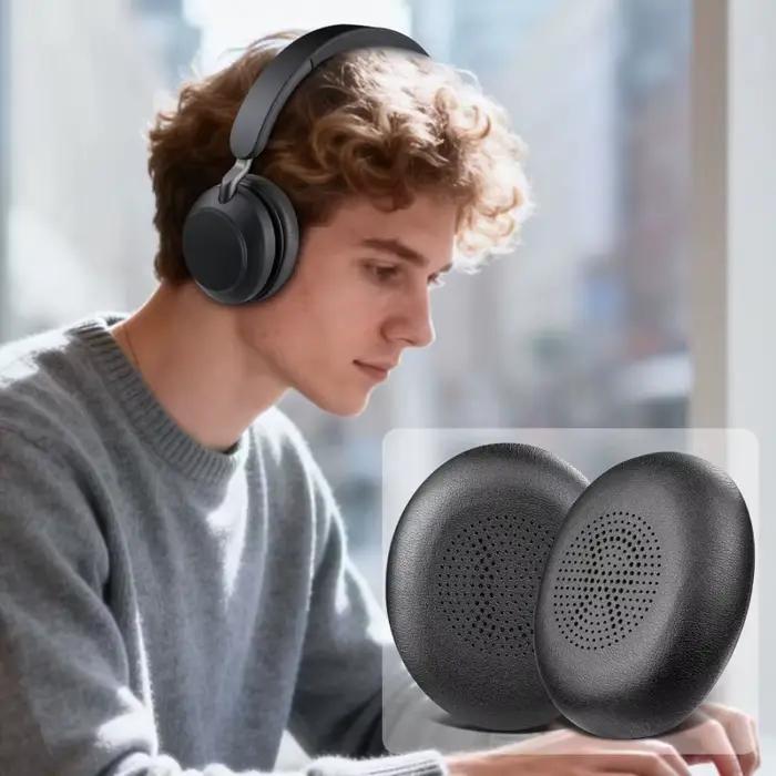 Coussinets d'oreille de remplacement confortables pour casque sans fil supra-auriculaire Jabra Evolve2 65/40/Elite 45h