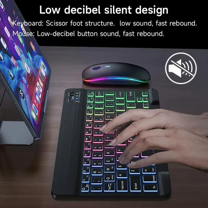 Clavier Bluetooth sans fil 7 couleurs rétroéclairé