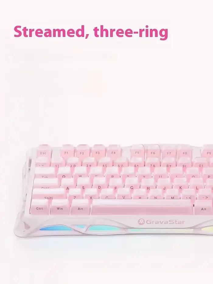 Mercury K1 Grava Star Breaking 75 RGB clavier mécanique de jeu Bluetooth 2.4G filaire RGB Hotswap Gamer