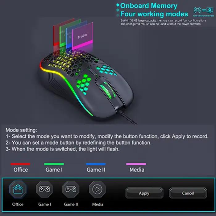Souris de jeu mécanique filaire USB