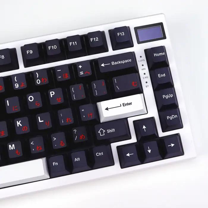 Clavier mécanique KBDiy 143 touches GMK WOB rouge cyrillique touches en plastique PBT sublimation 5 faces pour ordinateurs de bureau portables numériques tablettes occasions spéciales