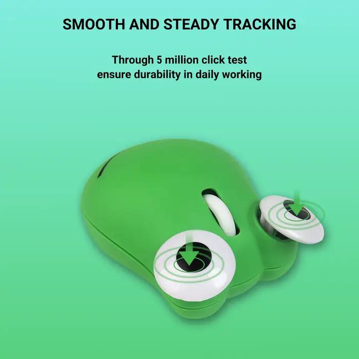 Mignon 3D grenouille Animal souris sans fil 2.4G Bluetooth double mode clic silencieux Portable pour ordinateur