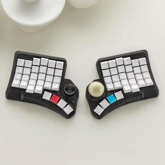 Support magnétique clavier fendu HPD V2 incurvé filaire échange à chaud Trackball QMK bouton Kit