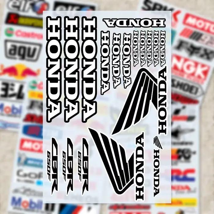 Autocollant de moto japonais B-lA-C-k-Hon-D-A- adapté au corps de la moto, autocollant réfléchissant pour voiture, autocollant pour casque