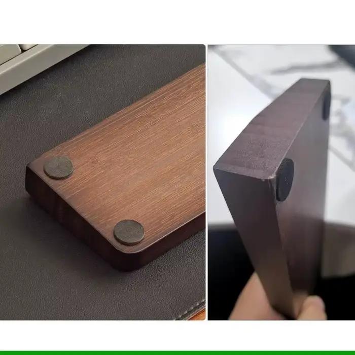 Repose-poignet pour clavier mécanique en bois beige marron orange pour claviers de 61 et 104 touches pour bureau professionnel et gamer occasionnels