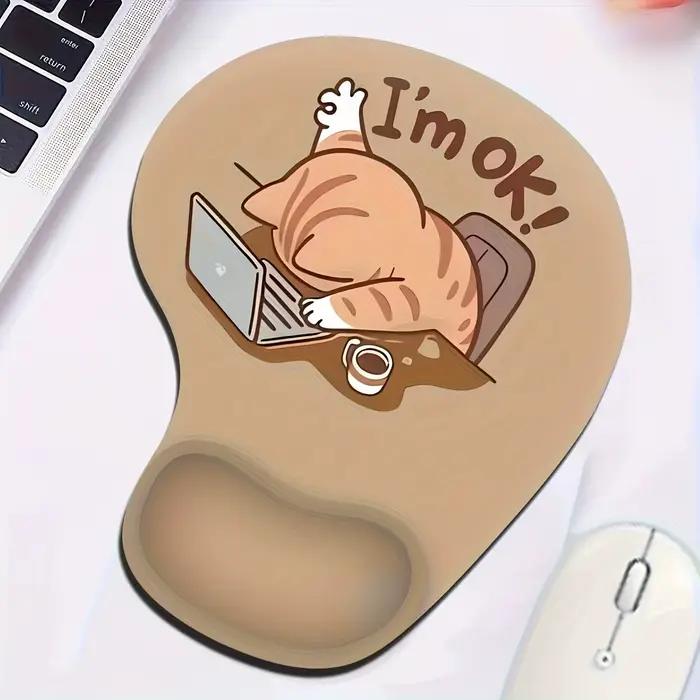 Tapis de souris repose-poignet confortable avec un design de chat mignon